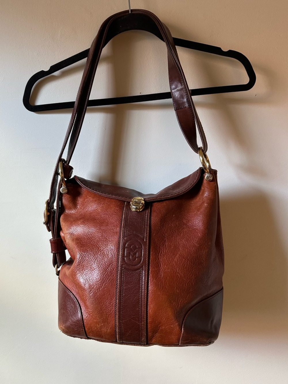 Vintage Marino Orlandi Made In Italy Brown Leather Purse